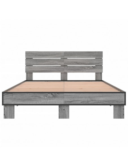 Giroletto Grigio Sonoma 135x190 cm in Legno Multistrato Metallo