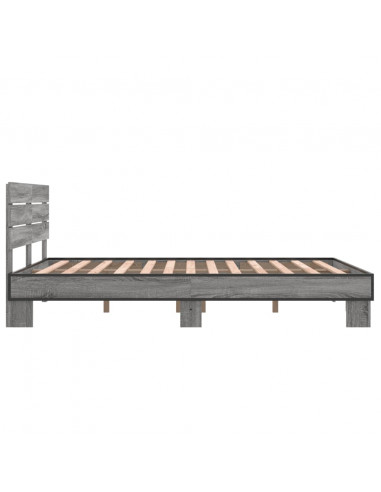 Giroletto Grigio Sonoma 135x190 cm in Legno Multistrato Metallo