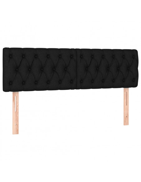 Testiere 2 pz Nere72 x 7 x 78/88 cm in Tessuto