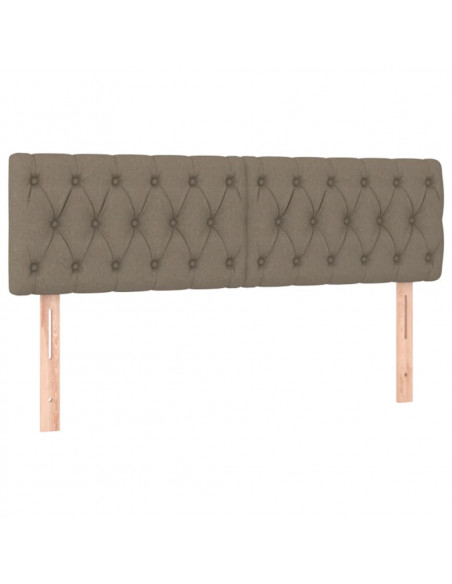 Testiere 2 pz Tortora 72x7x78/88 cm in Tessuto