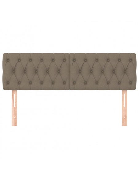 Testiere 2 pz Tortora 72x7x78/88 cm in Tessuto