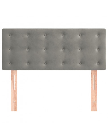 Testiera Grigio Chiaro 80x5x78/88 cm in Velluto