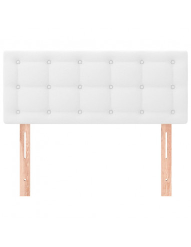 Testiera Bianco 100x5x78/88 cm in Similpelle