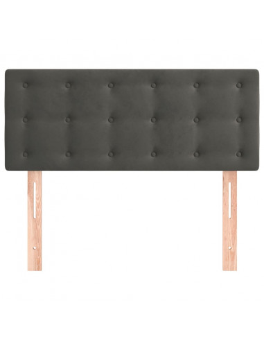 Testiera Grigio Scuro 100x5x78/88 cm in Velluto