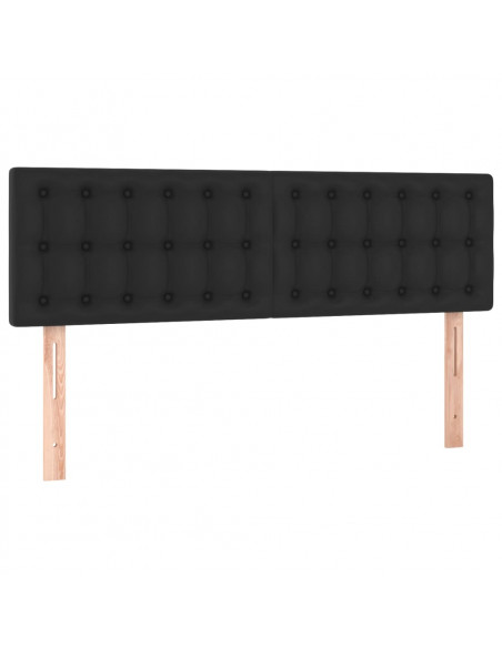 Testiere 2 pz Nere 72x5x78/88 cm in Similpelle