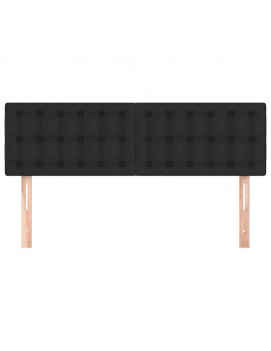 Testiere 2 pz Nere 72x5x78/88 cm in Similpelle