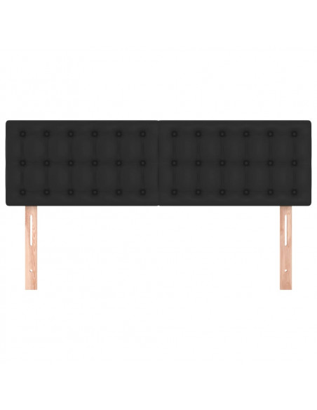 Testiere 2 pz Nere 72x5x78/88 cm in Similpelle