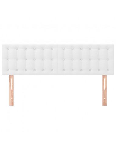 Testiere 2 pz Bianche 72x5x78/88 cm in Similpelle