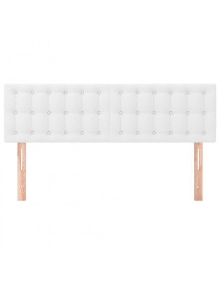 Testiere 2 pz Bianche 72x5x78/88 cm in Similpelle