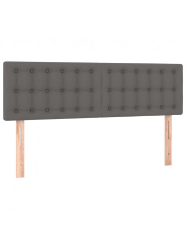 Testiere 2 pz Grigie 72x5x78/88 cm in Similpelle