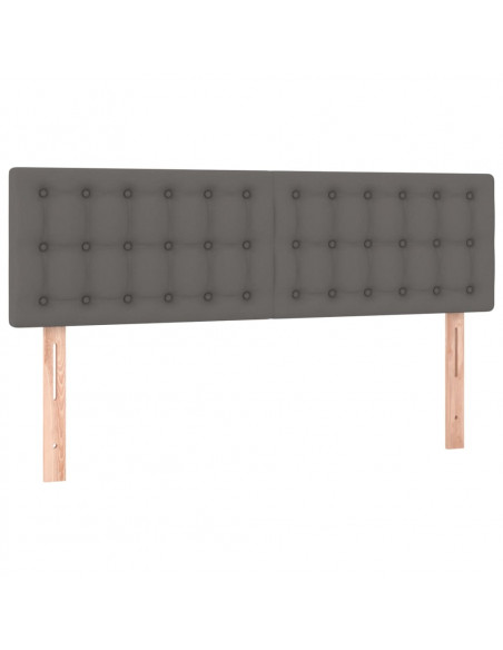 Testiere 2 pz Grigie 72x5x78/88 cm in Similpelle