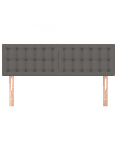 Testiere 2 pz Grigie 72x5x78/88 cm in Similpelle