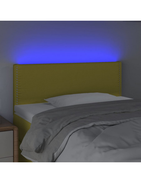 Testiera a LED Verde 80x5x78/88 cm in Tessuto