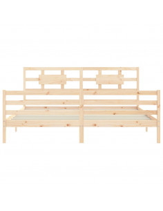 Giroletto con Testiera 200x200 cm in Legno Massello 2