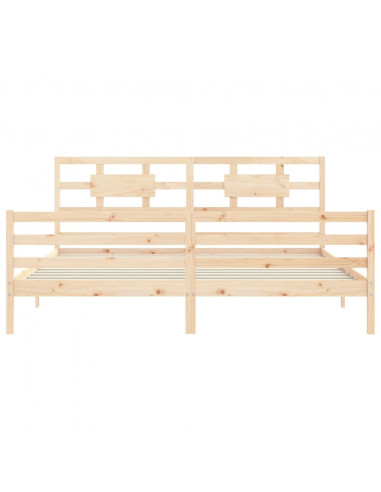 Giroletto con Testiera 200x200 cm in Legno Massello