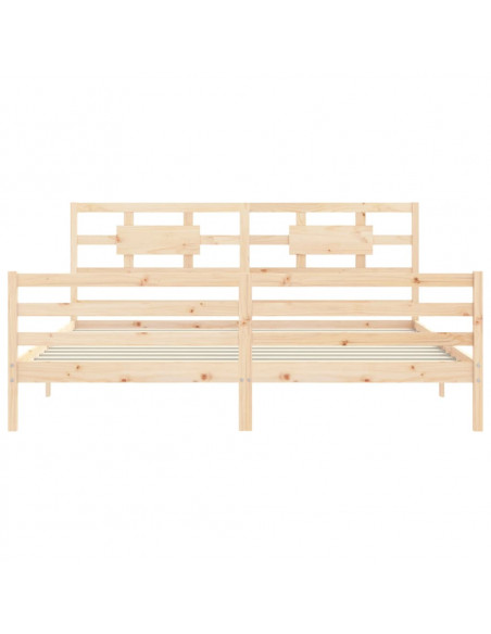 Giroletto con Testiera 200x200 cm in Legno Massello