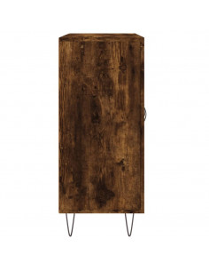 Credenza Rovere Fumo 90x34x80 cm in Legno Multistrato 2