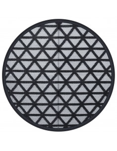 Tappeto da Esterni Nero Ø120 cm in PP 2