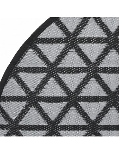 Tappeto da Esterni Nero Ø120 cm in PP