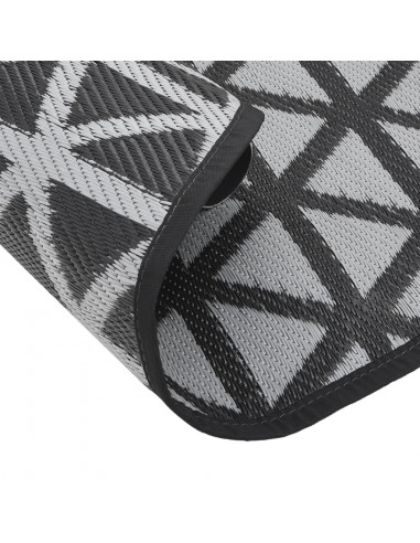 Tappeto da Esterni Nero Ø120 cm in PP