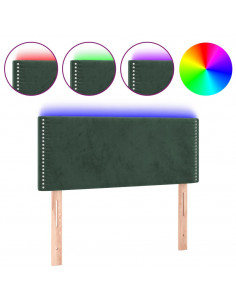 Testiera a LED Verde Scuro 80x5x78/88 cm in Velluto 2