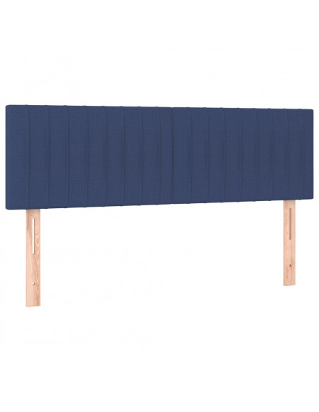 Testiera a LED Blu 144x5x78/88 cm in Tessuto