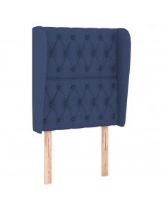 Testiera ad Orecchio Blu 83x23x118/128 cm in Tessuto 2