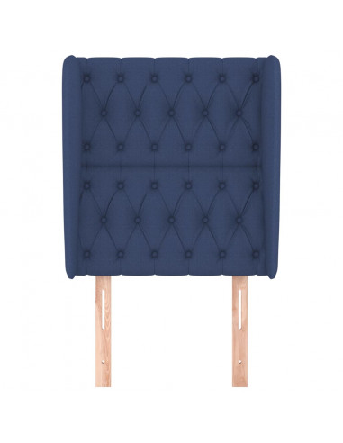 Testiera ad Orecchio Blu 83x23x118/128 cm in Tessuto