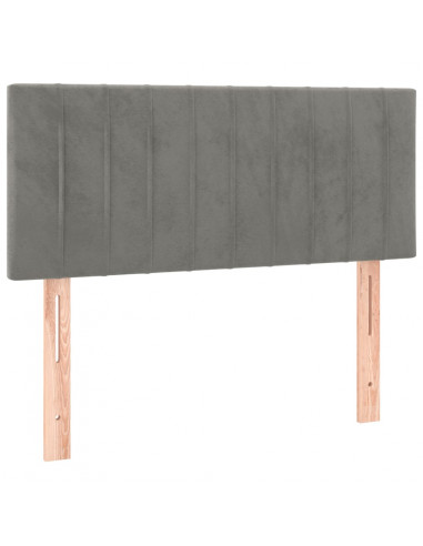 Testiera a LED Grigio Chiaro 90x5x78/88 cm in Similpelle