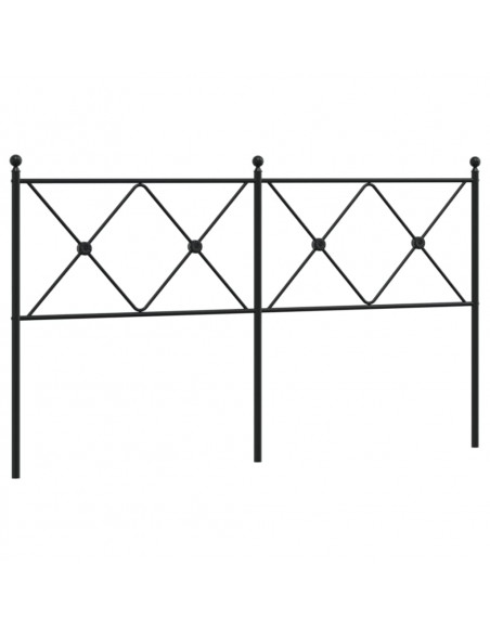 Testiera in Metallo Nero 150 cm