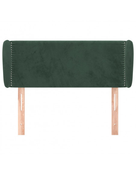 Testiera ad Orecchio Verde Scuro 103x23x78/88 cm in Velluto