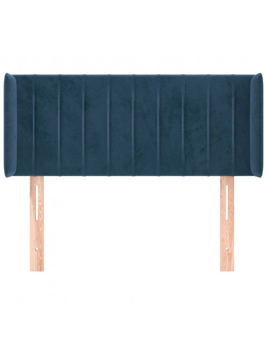 Testiera ad Orecchio Blu Scuro 103x16x78/88 cm in Velluto