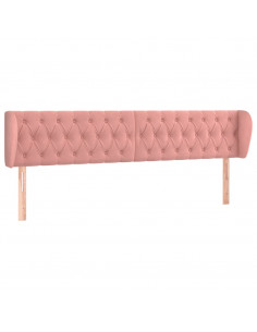 Testiera ad Orecchio Rosa 183x23x78/88 cm in Velluto 2