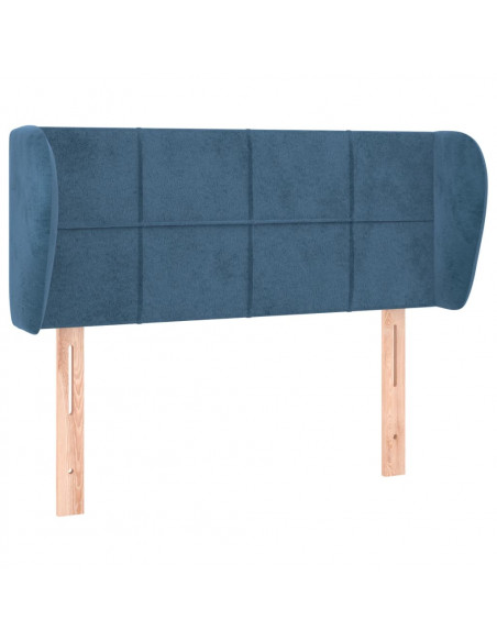 Testiera ad Orecchio Blu Scuro 93x23x78/88 cm in Velluto