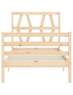 Giroletto con Testiera 100x200 cm in Legno Massello 2