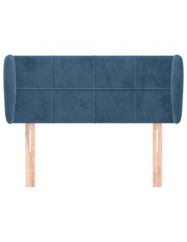 Testiera ad Orecchio Blu Scuro 93x23x78/88 cm in Velluto