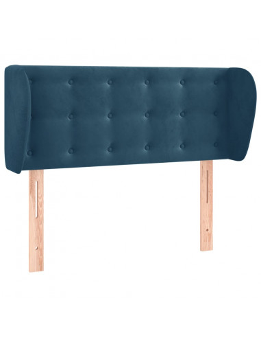 Testiera ad Orecchio Blu Scuro 83x23x78/88 cm in Velluto
