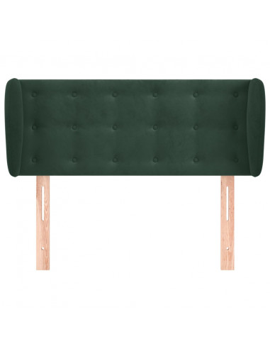 Testiera ad Orecchio Verde Scuro 83x23x78/88 cm in Velluto