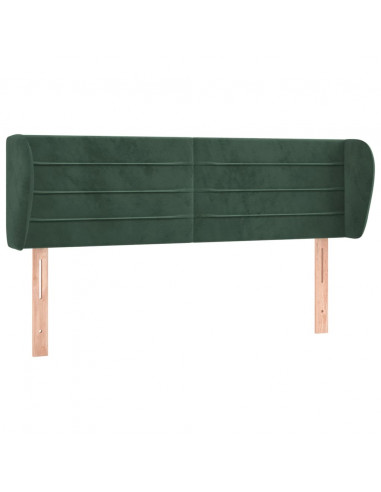 Testiera ad Orecchio Verde Scuro 147x23x78/88 cm in Velluto