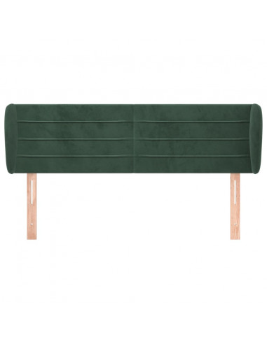 Testiera ad Orecchio Verde Scuro 147x23x78/88 cm in Velluto