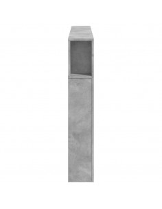 Testiera LED Grigio Cemento 160x18,5x103,5 cm Legno Multistrato 2