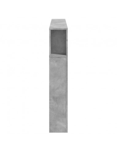 Testiera LED Grigio Cemento 160x18,5x103,5 cm Legno Multistrato