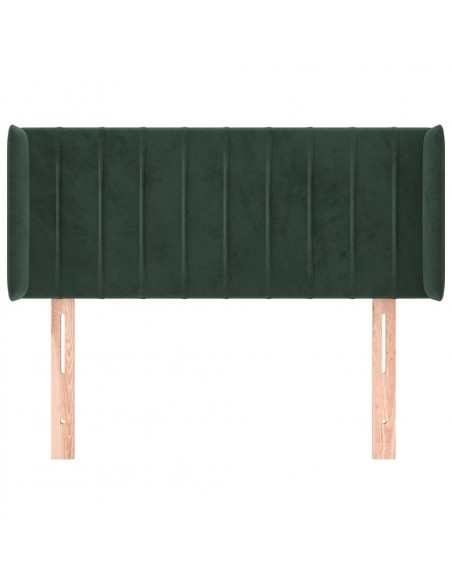 Testiera ad Orecchio Verde Scuro 103x16x78/88 cm in Velluto