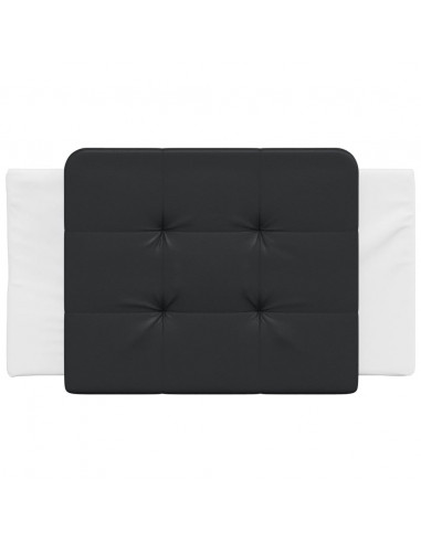 Cuscino Testiera Nero e Bianco 90 cm in Similpelle