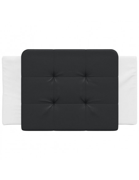 Cuscino Testiera Nero e Bianco 90 cm in Similpelle