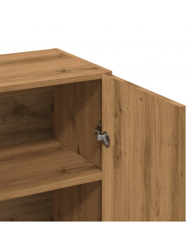 Credenza Rovere Artigianale 70x34x90 cm in Legno Multistrato