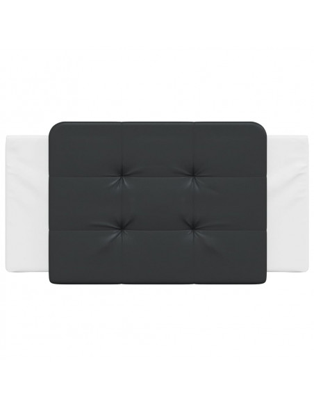 Cuscino Testiera Nero e Bianco 100 cm in Similpelle