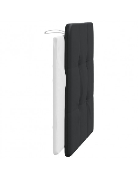 Cuscino Testiera Nero e Bianco 100 cm in Similpelle