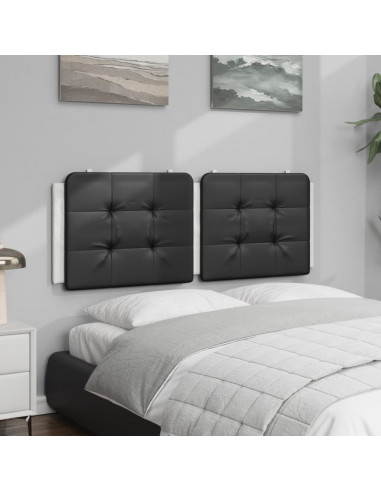 Cuscino Testiera Nero e Bianco 120 cm in Similpelle