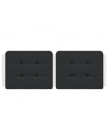 Cuscino Testiera Nero e Bianco 120 cm in Similpelle